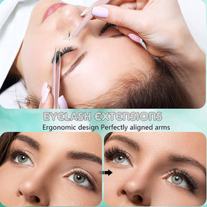 Kit de extensión de pestañas, pinzas de precisión de volumen de acero inoxidable, pinzas de pestañas puntiagudas de viaje para extensión de pestañas - Product Image 3