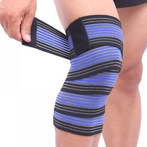 ผ้าพันเข่ายกน้ำหนักแบบกำหนดเอง ผ้าพันเข่าพาวเวอร์ลิฟติ้ง ผ้าพันเข่าสำหรับกีฬา แบบ unisex รับผลิตแบบ OEM พร้อมโลโก้สินค้ากีฬาและสันทนาการ - Product Image 3