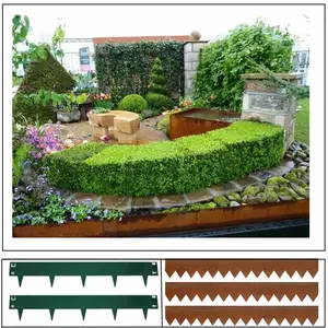 Bordure de jardin en métal flexible Bordure de jardin Parterres de fleurs Kit de bordure de paysage Bord surélevé en acier Décor en métal Extérieur OEM ODM