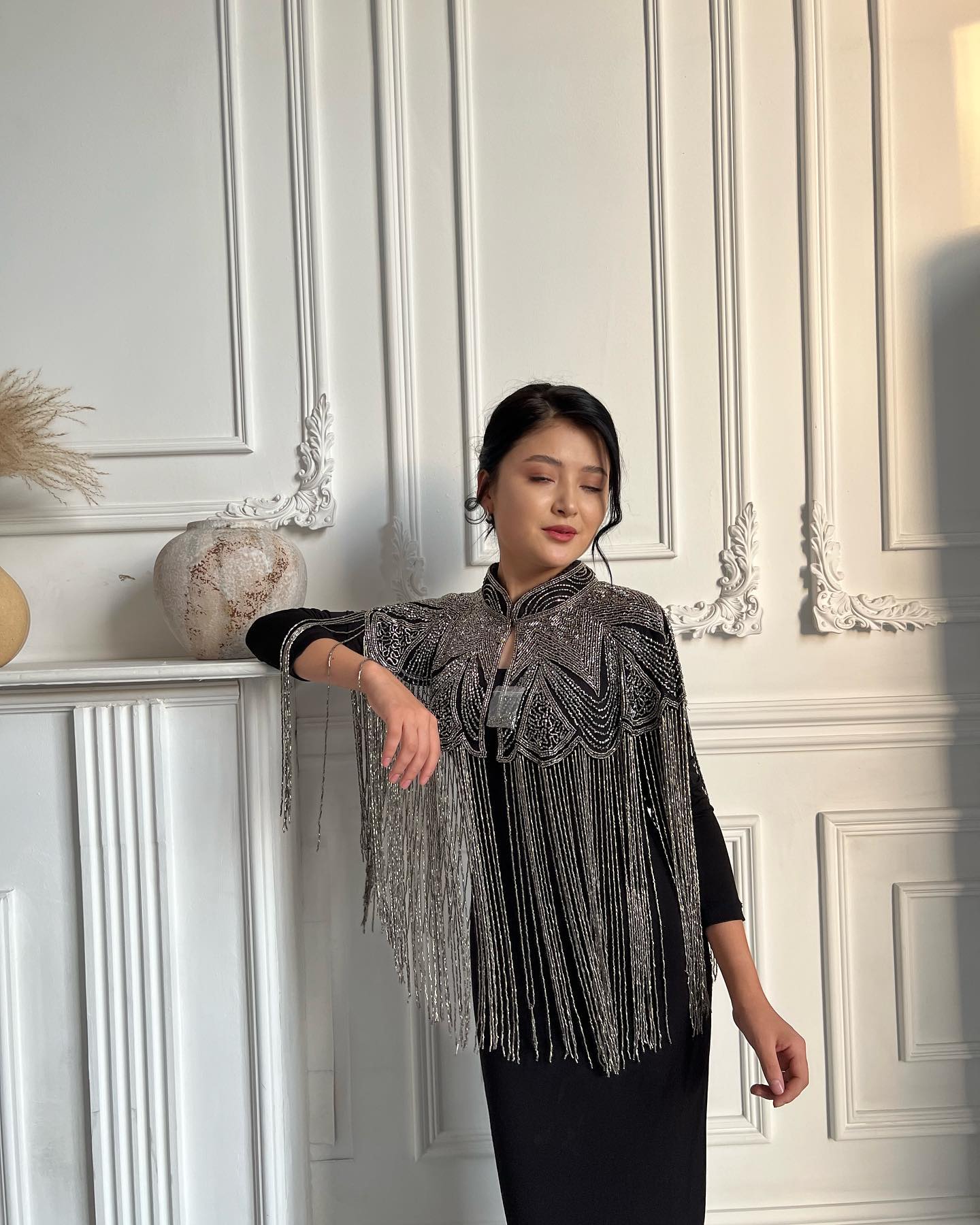white christmas dresses Caravana Womens WiSA Designer Dress Cotton Sustainable Jute Knots and Fringes Detailing One Size main image 0