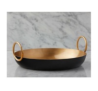 Plat de service en acier inoxydable fini martelé meilleure qualité décoratif meilleur plateau de service concepteur traditionnel meilleur plateau de nourriture