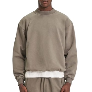 Sweat-shirt à col rond pour homme, en coton molletonné, coupe ample, style streetwear décontracté - Product Image 1