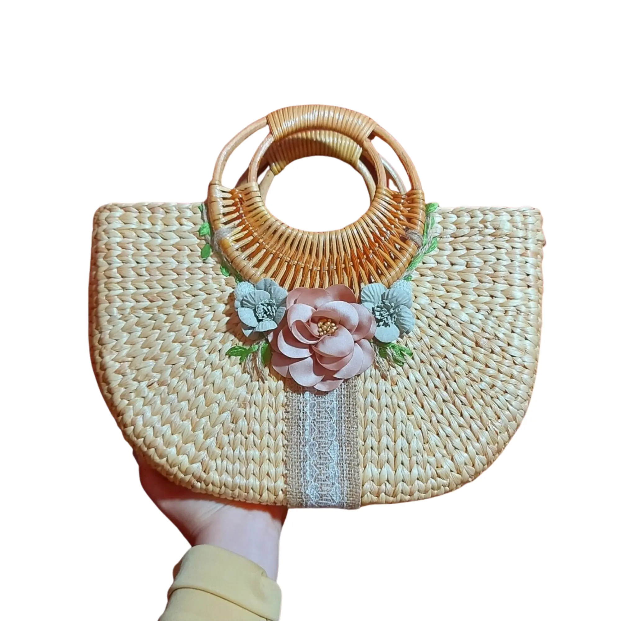 Must Have For This Summer Holiday with Sale Price Water Hyacinth Bag Customized Handmade from Viet Nam 99GD