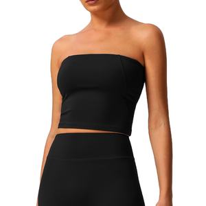 Sujetador Deportivo Bandeau para Mujer, Tallas Grandes, Ligero, Transpirable, para Yoga, Pilates, Gimnasio, Ropa Deportiva, con Logotipo Personalizado - Product Image 1