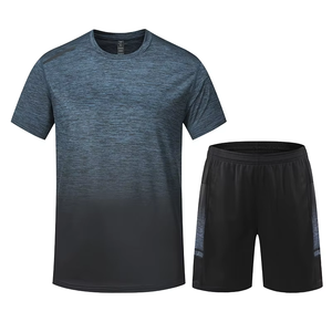 T-shirts de sport pour hommes et shorts de fitness, vêtements de course, vêtements de compression pour la salle de sport, t-shirts à manches courtes pour hommes - Product Image 5