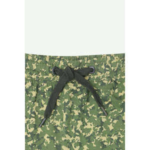 Short Cargo Camouflage pour hommes de marque vert XS taille élastique fermeture à cordon impression bouffante tissé motif chaud imprimé Shorts - Product Image 3