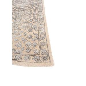 พรมวิสกายาสีเบจและสีน้ำตาล ทอมือจากขนสัตว์และไหมไผ่ ลายเหรียญรูปสี่เหลี่ยมผืนผ้า สำหรับห้องนั่งเล่นหรือห้องนอน รุ่น LRB-7102 - Product Image 4