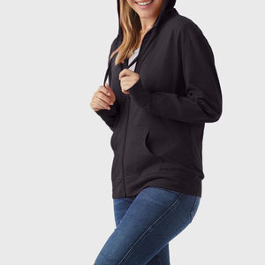 New Arrival Design Custom Winter Fashion Casual Wear Pullover Zipper Hoodie High Quality Hooded Collar Women Zip Up Hoodie - Product Image 3