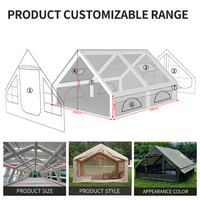 Tente gonflable Oxford d'extérieur pour le camping, 4 saisons, imperméable, coupe-vent, ouverture rapide, grand espace pour 4 à 8 personnes