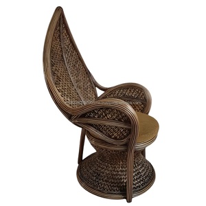 Brown Color Mid-Century Modern Artistic Craftsmen Antique Classic Rattan <b>chairs</b> made by local Indonesian - Product Image 2