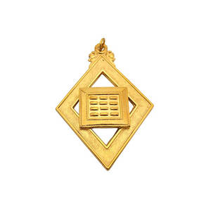 Ensemble de collier et de bijoux d'officier maçonnique, accessoires de cérémonie maçonnique, ensemble de collier et de bijoux maçonnique - Product Image 1