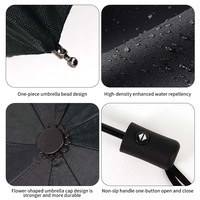 Mini-parasol pliant 3 volets pour l'extérieur, protection solaire et pluie