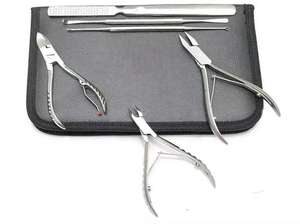 ชุดเครื่องมือแพทย์เท้าสแตนเลสพื้นฐาน - ชุดเครื่องมือสำหรับตัดเล็บเท้า เครื่องมือผ่าตัดแบบใช้มือสำหรับมืออาชีพ - Product Image 3