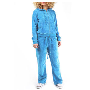 Ensemble de survêtement en velours pour femmes décontracté imprimé sur mesure avec jogging et survêtement 100% coton - Product Image 4