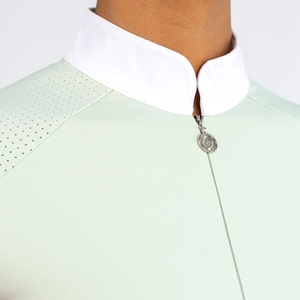 Camisa ecuestre ventilada para mujer Ropa personalizada elástica ligera de 4 vías Venta al por mayor Baselayer Top Camisas de equitación - Product Image 2