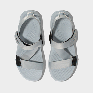 Gray Racing Sandals Open Toe Black Accents 5cm <b>Sole</b> Improved Posture Easy-to-Style Cross-Strap Design Casual OEM Service Vietnam - Product Image 3