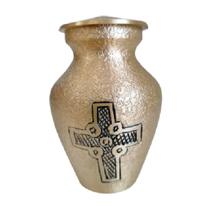 Venta al por mayor tarro de cremación de latón de metal más nuevas urnas de cremación urna funeraria de aluminio urnas de cremación de metal para mantener las cenizas humanas - Product Image 4