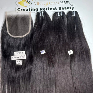 Paquete de trama doble recto Natural de alta calidad cutícula alinear extensión de cabello crudo vietnamita extensiones de cabello humano al por mayor - Product Image 2