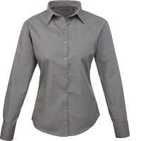 Camisa de mujer Camisas de estilo largo de mujer Blusa Tops Ropa Suelta Manga larga Botón de solapa Camisa informal