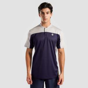 T-shirt en maille 100 % polyester Pro Tennis bleu marine-gris - Product Image 1