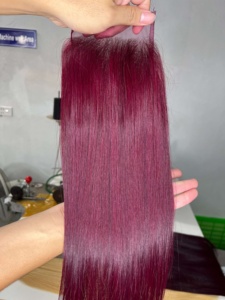 Extensions de cheveux humains 100% humains, extension frontale, cheveux humains, lisses, style vietnamien, 2x4, 5x5, 6x6, 7x7, 13x4, 13x6 - Product Image 5