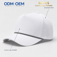 Casquette de baseball sportive 5 panneaux personnalisable avec broderie, patch en caoutchouc PVC, logo, imperméable, respirante, chapeaux de golf, corde, unisexe, sport, Gorras
