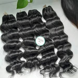 Cabello virgen Remy 100% de alta calidad, cabello crudo vietnamita en ondas naturales sueltas, paquetes al por mayor, trama, gran stock, ondas profundas - Product Image 1