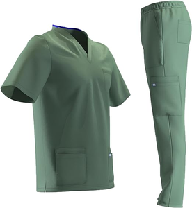 Großhandel hochwertige modische Krankenschwestern-Schrubben Kurzarm stretch-Schrubben medizinisches Schrubben-Anzug-Set Krankenschwester für Damen - Product Image 1