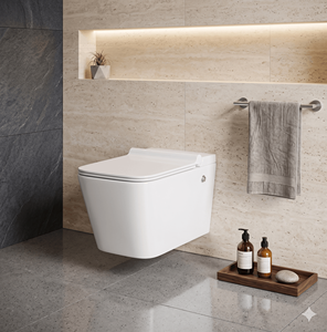 Wismart 108 Toilette intelligente murale en céramique avec siphon en S, garantie 5 ans, design moderne, usage commercial - Product Image 3