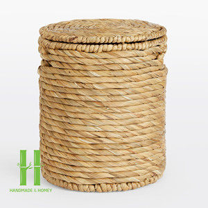 Eco-Friendly New Design Water Hyacinth <b>Basket</b> for Serving Customizable OEM Rectangle Shape Bohemian Style Multifunction Made - Product Image 1