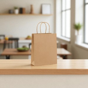 Sacs-cadeaux en papier kraft de premier choix Sac en papier artisanal imprimé avec logo pour emballage de qualité supérieure - Product Image 4