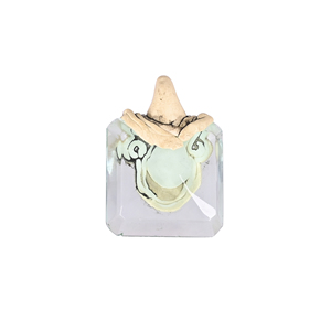 Collar con Colgante de Piedra Preciosa de Aguamarina Hidroelaborada en Laboratorio, para Regalo de Boda, Compromiso o Uso Diario, 52x37 mm - Product Image 6