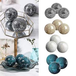 Sphère en verre mosaïque étonnante Design créatif Boules décoratives en verre Artisanat Boule dorée Ornements Décoration de la maison pour cadeau - Product Image 2