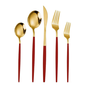 Cuillère en laiton doré Ensemble de couverts Revêtement noir Poignée personnalisée Excellente qualité Couverts de luxe au prix le plus bas - Product Image 3