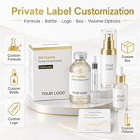 Sérum facial en ampoule de collagène et de peptides de soie à marque privée OEM ODM, hydratant et raffermissant pour les soins de la peau