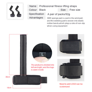 Envoltura de soporte de muñeca de algodón de diseño personalizado para Fitness, gimnasio, culturismo, correas de levantamiento de pesas, equipo de ejercicio - Product Image 3