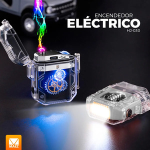 Briquet électrique USB rechargeable, lampe plasma portable - Couleurs assorties - Product Image 2