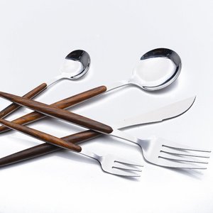 Vente en gros de couverts dorés de luxe couverts mats or 18/8 en acier inoxydable 304 pour hôtels de restaurants de mariage - Product Image 2