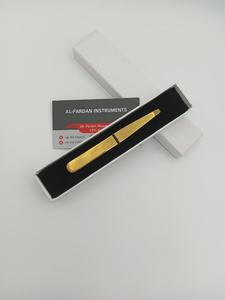 Vente en gros de pinces à sourcils couleur or plasma de qualité supérieure pince à épiler à pointe pointue inclinée - Product Image 6