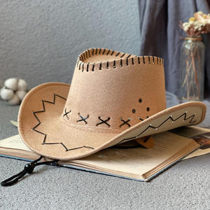 Nuevos sombreros de vaquero de cuero al aire libre para hombres de vaquero occidental personalizados Sombreros de vaquero en cuero genuino Sombreros de moda al por mayor - Product Image 3