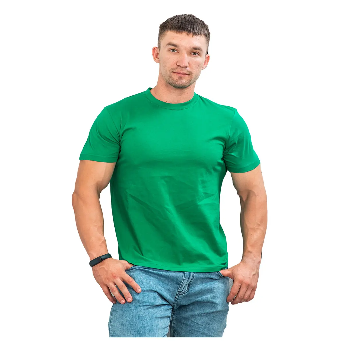 Kaus pria berkualitas tinggi terbuat dari 100% katun Harga produsen pakaian katun untuk dijual