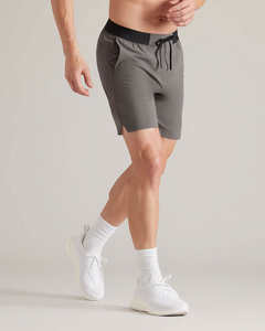 Short de jogging athlétique pour hommes High Street Poches zippées Séchage rapide Respirant Taille élastique Vêtements de sport pour la course à pied Motif solide - Product Image 2