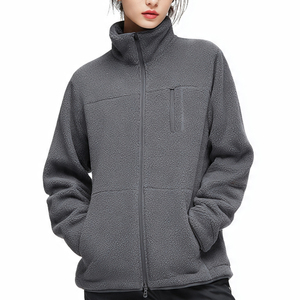 Chaqueta de Forro Polar para Mujer con Bolsillo en el Pecho, Chaqueta de Forro Polar 100% Poliéster, Chaqueta de Forro Polar con Cuello Alto para Mujer - Product Image 2