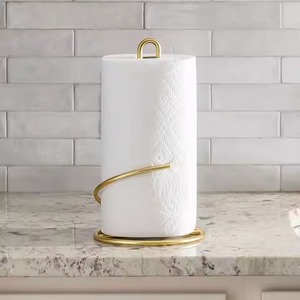 Porte-serviettes en papier noir en métal et fer au design moderne pour la décoration de table de la cuisine - Product Image 6