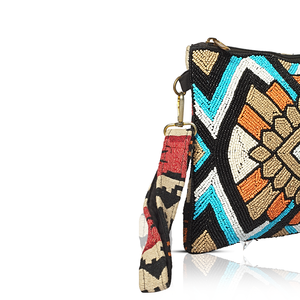 Novedad de verano, bolso de mano para mujer con diseño de mal de ojo, bolsos de playa de yute 100% naturales con trabajo único con cuentas - Product Image 2