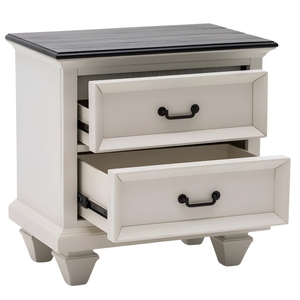 Solid Mahogany Farmhouse Style King Size <b>Bedroom</b> Furniture <b>Set</b> with Panel Bed Nightstand & Storage for Villa <b>Hotel</b> & Apartment - Product Image 6