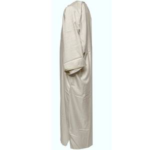 Thobe Marroquí Original para Hombre, Corte Regular Tradicional, Manga Larga, Ropa Musulmana para Adultos, Bordado a Crochet, Algodón/Fibra de Bambú - Product Image 3