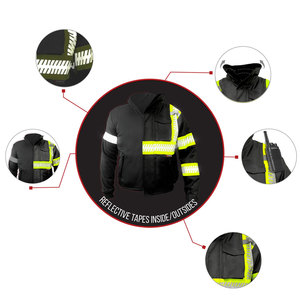 Chaqueta de invierno de seguridad reflectante de alta visibilidad para hombre en color sólido chaqueta de seguridad reflectante transpirable impermeable de alta visibilidad - Product Image 6