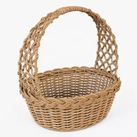 Panier cadeau en osier de rotin naturel de conception flexible de haute qualité pour le stockage de fleurs pendant les vacances en gros du Vietnam