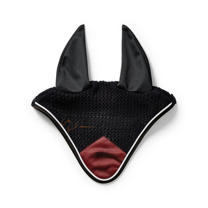 Bonnet anti-mouches au crochet doux et respirant léger et lavable pour chevaux Bonnet d'oreille équestre fabriqué au Pakistan - Product Image 1
